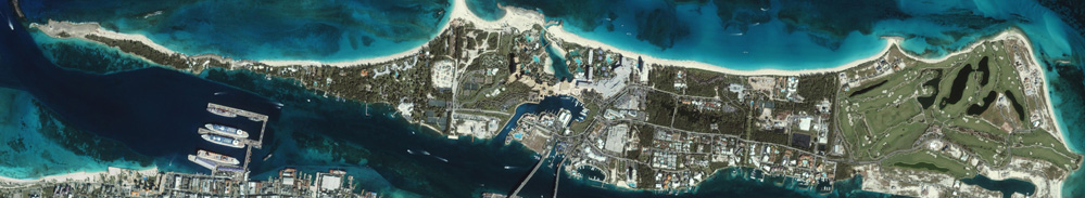 Arial view of Paradise Island Bahamas